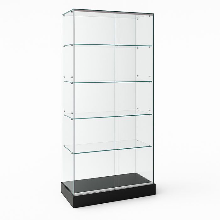 Frameless Style, glass-to-glass display case