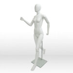 Abstract white poseable female mannequin
