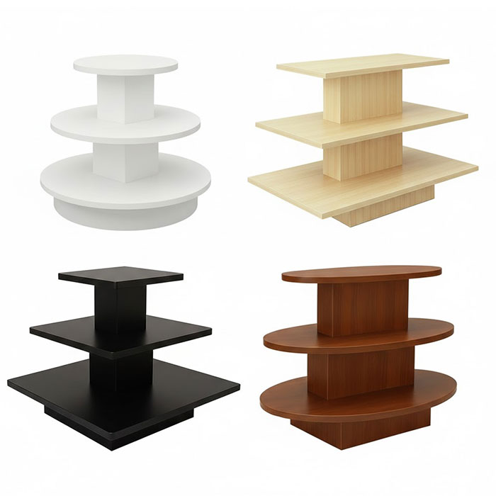 3 Tier tables - round, oval, rectangular and square