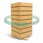 Mini Slatwall Spinner Rack – 4-Sided Counter Display Stand