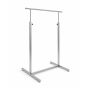 Ballet bar clothing rack brushed steel finish.