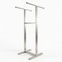 Bauhaus 4-way rack's parallel straight arm rails with adjustable height settings for custom garment display.