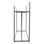 Double rail clothing rack with adjustable 60-inch hang bars. Side View.