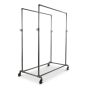 Double rail pipeline clothing rack in anthracite grey with adjustable height bars