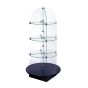 Revolving Glass Cube Tower - Black Base
