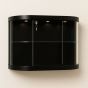 HC313 lighted wall showcase for collectibles, shown in Black - Front view
