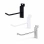 Commercial grade 1/4 inch steel slatwall hooks. Available in black, white and chrome.