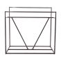 Sturdy V-brace and floor levelers on the Willow Collection double rail rack for maximum stability with heavy clothing.