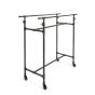 Industrial pipe double rail clothing rack in anthracite grey finish