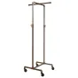 Anthracite grey pipeline series adjustable 2-way rack on wheels for retail display.