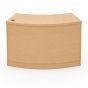 Curved Retail Counter - Front View - Maple
