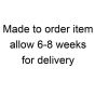 To ensure the highest quality, this item is made to order item allow 6-8 weeks for delivery.