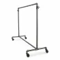 PL2PG6 pipeline rack in anthracite grey with the decorative spigot handle height adjustment. Shown here with the rail lowered.
