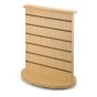 Oval Rotating Slatwall Countertop Display Maple Laminate