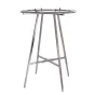 Adjustable height RR836 round clothing rack with chrome finish for retail apparel display.