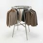 Adjustable round garment rack with 360 degree clothing display