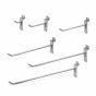 Assorted sizes of retail slatwall hooks 1 inch to 12 inch. 