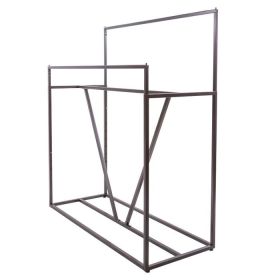 Demonstration of the WC2331 adjustable double bar rack showing height settings from 45 to 72 inches.