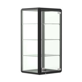 Black Aluminum Countertop Showcase, Side View