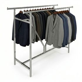 Double Bar Clothing Rack with 'V' Brace