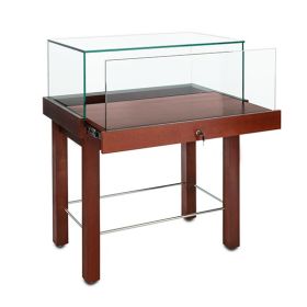 Museum Showcase Shown with Sliding Drawer Open