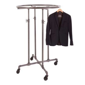 Round Clothes Rack - Pipeline 36" - Shown With Clothing