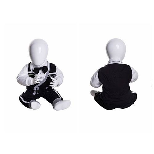Fixture Displays Manichino Busto Per Neonato - Modello Corpo Per Abbigliamento Bambino, Altezza Regolabile 32-48"