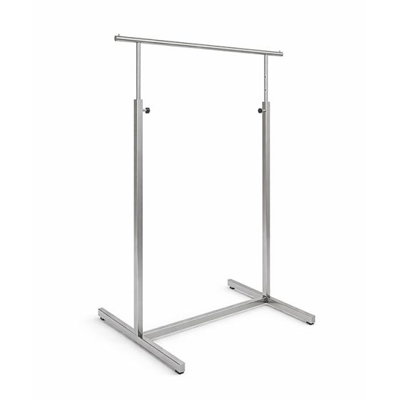 Ballet bar clothing rack brushed steel finish.