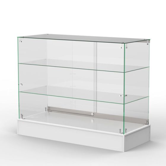 Frameless Display Counter, Full Vision with Lock And Lights Subastral