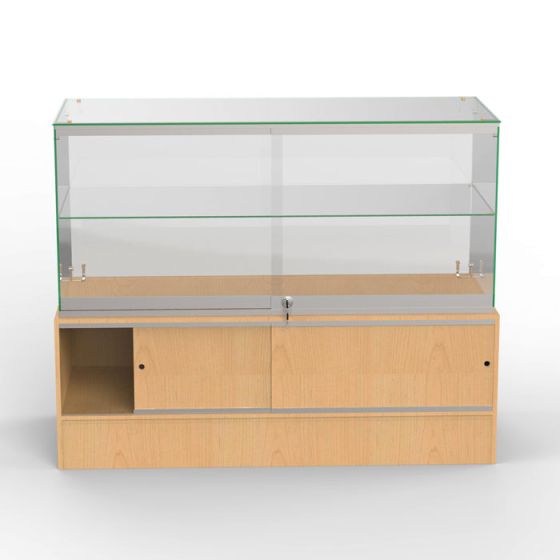 Frameless Glass Display Counter With Storage - Lock And Lights Included ...