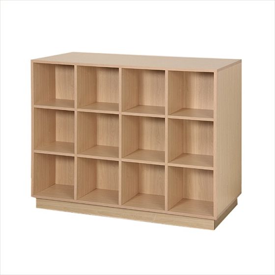 Double Sided Cube Shelf Unit - 24 Cubes - Maple Finish