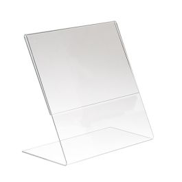 Acrylic Vertical Slanted Sign Stand, Size 11