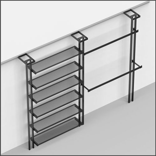 Store Display Fixtures 4 NEW 5½"Hx7"W CHROME SIGN HOLDER SHELF OR WALL MOUNT 